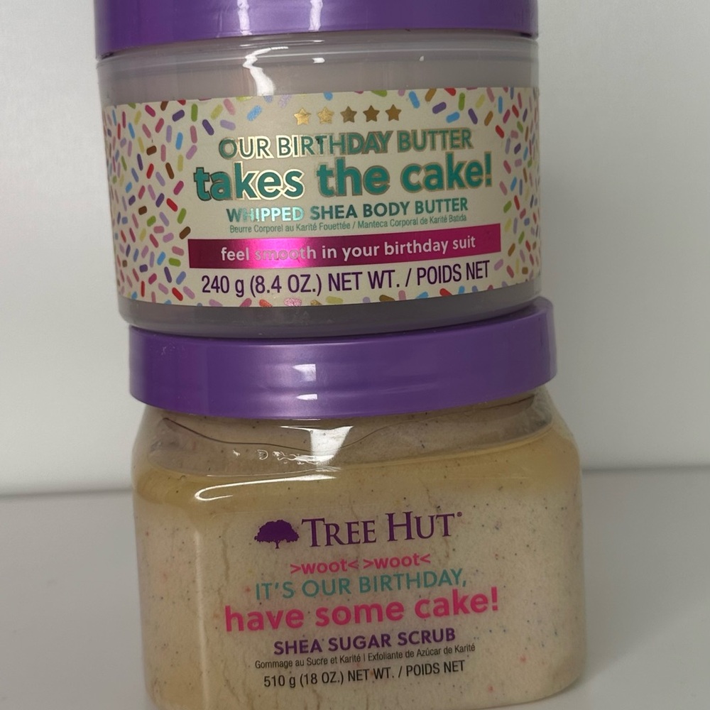 Birthday Cake Shea Body Butter & Sugar Scrub Set in Purple
